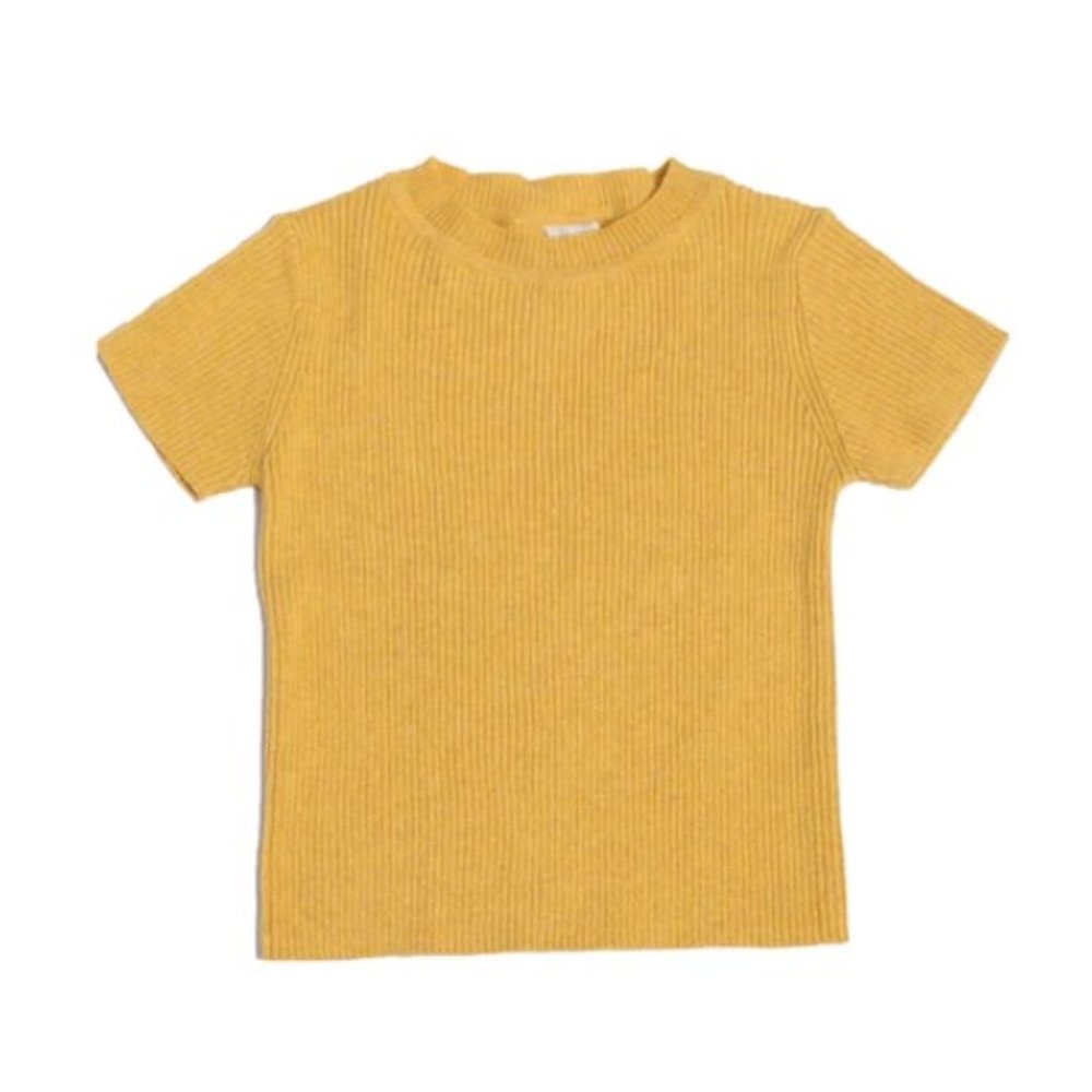 Tia Cibani BABY SHORT SLEEVE RIBBED CREW NECK - 12 months